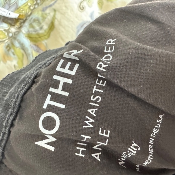 MOTHER High Waisted Rider Black Ankle Jeans Not Guilty Black 32 - Picture 5 of 8